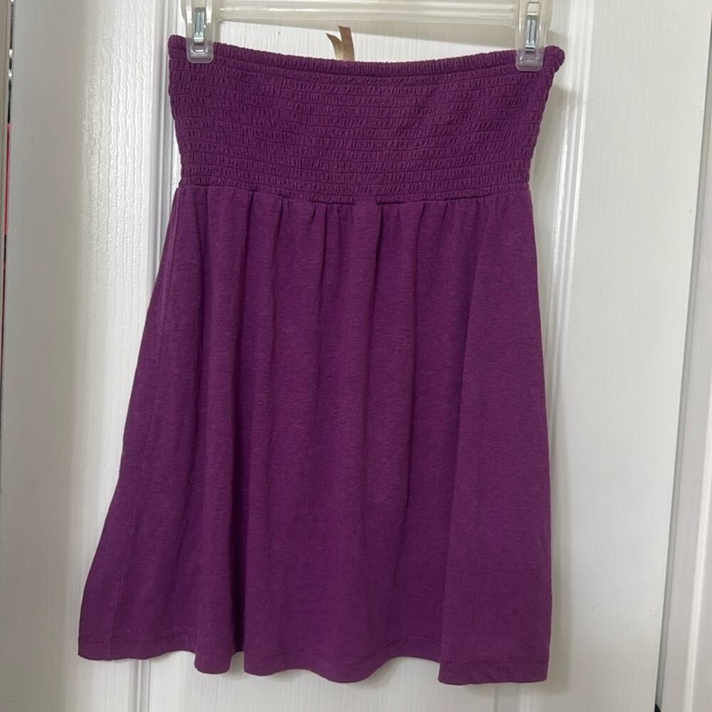 Color story purple strapless top size L